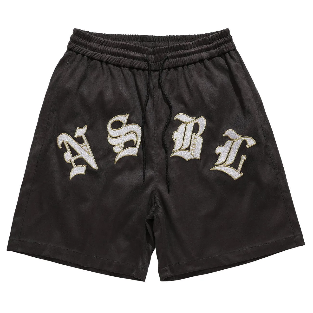 1984® - Letters Embroidery Drawstring Shorts