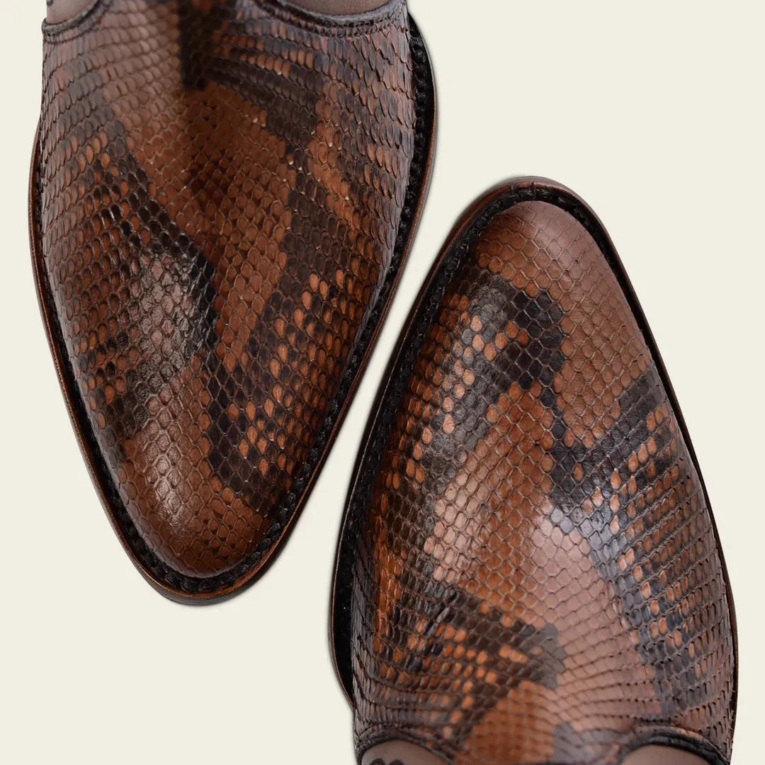 4Q14PH - Cuadra honey western fashion python skin boots for women