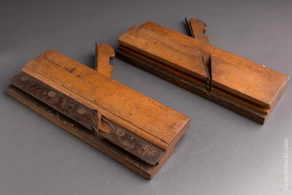 6/8 inch Tongue & Groove Plane Set by H. HILLS SPRINGFIELD MASS circa 1845-51 - 86925