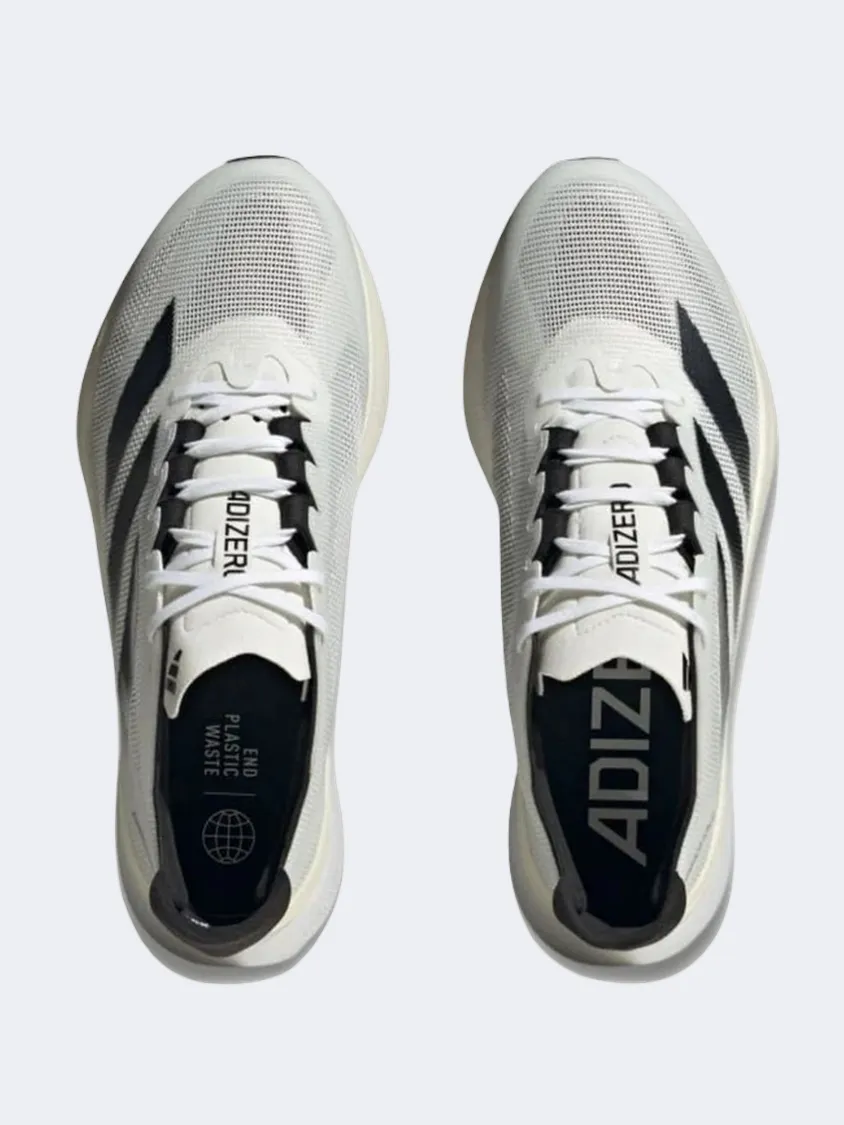 Adidas Adizero Boston 12 Men Running Shoes White/Black/Metallic