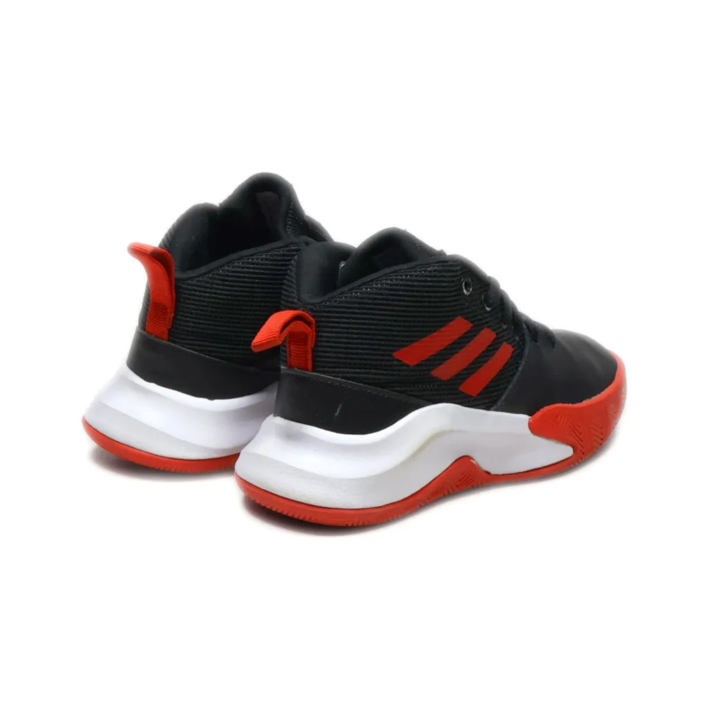 Adidas Own The Game Wide Sneakers Fabric Black Colour For Kids