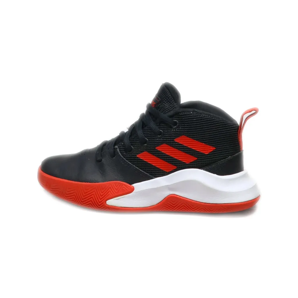 Adidas Own The Game Wide Sneakers Fabric Black Colour For Kids