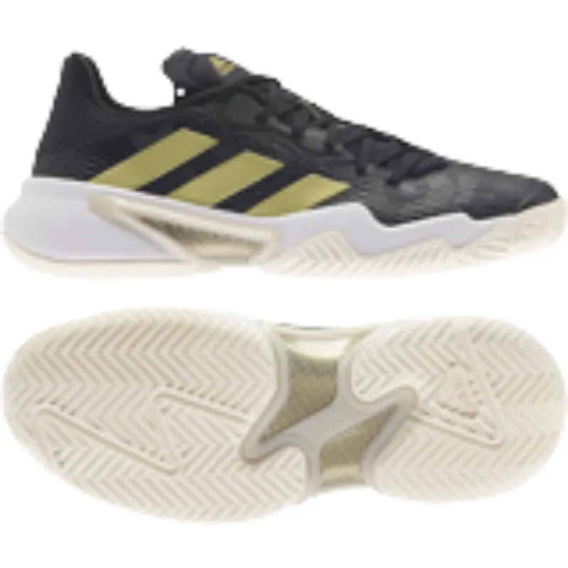 Adidas Womens Barricade Tennis Shoes - Core Black/Gold/Carbon