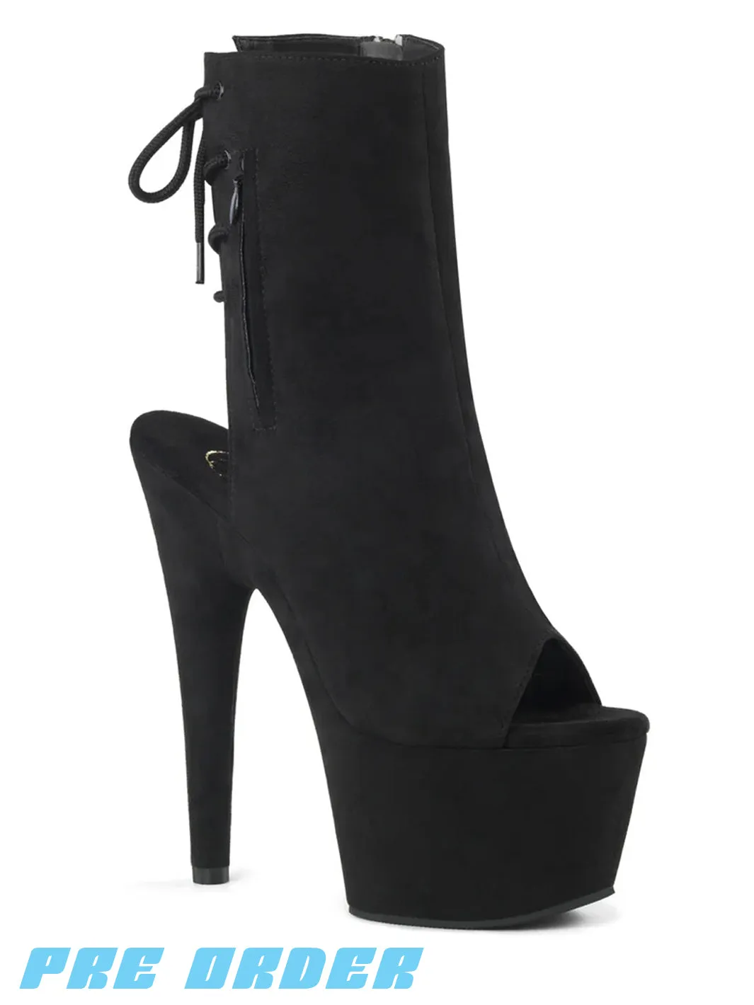 ADORE-1018FS - BLACK FAUX SUEDE ✰ PRE ORDER ✰