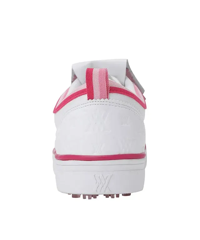 ANEW Golf: Women's Chic Pink Leather Golf Shoes with Personalized Monogram