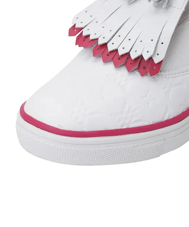 ANEW Golf: Women's Chic Pink Leather Golf Shoes with Personalized Monogram