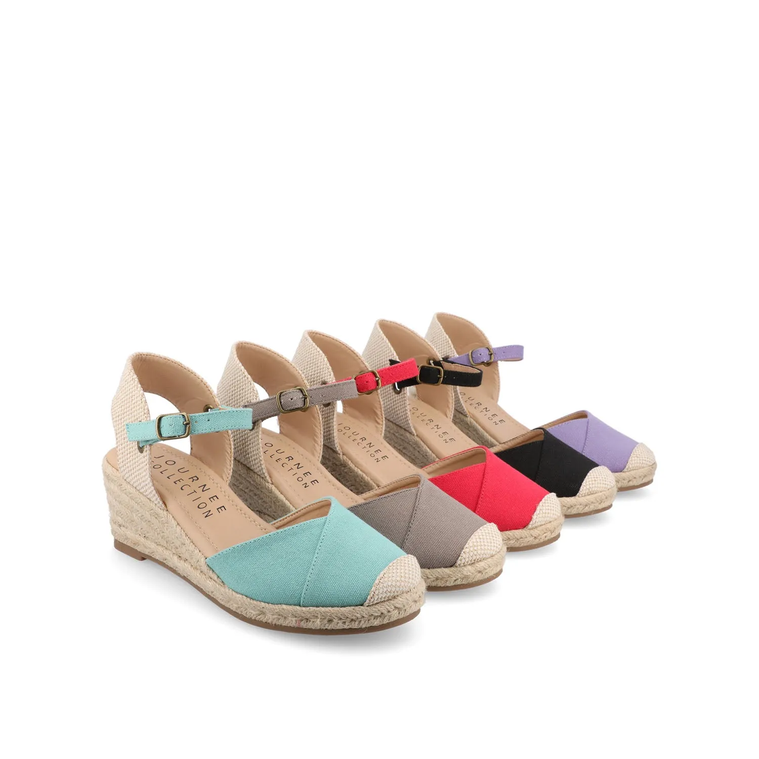 ASHLYN ESPADRILLE WEDGE SANDALS IN CANVAS