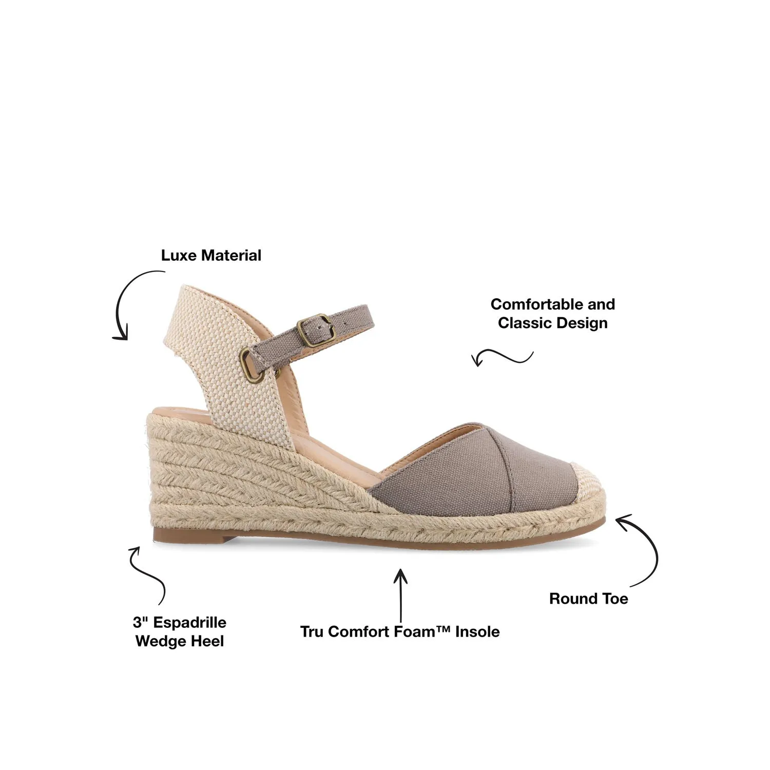 ASHLYN ESPADRILLE WEDGE SANDALS IN CANVAS