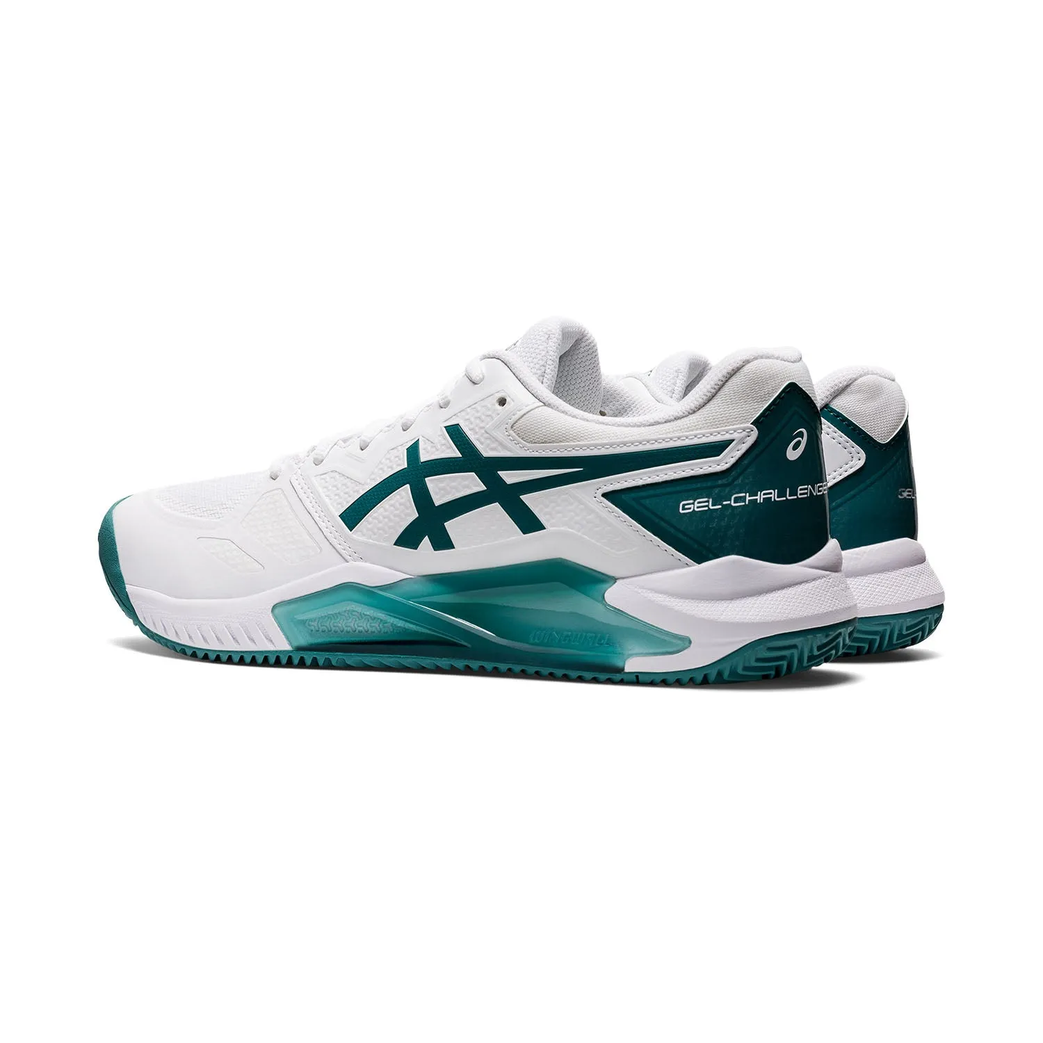 Asics Gel-Challenger 13 Clay Mens Tennis Shoes - White/Velvet Pine