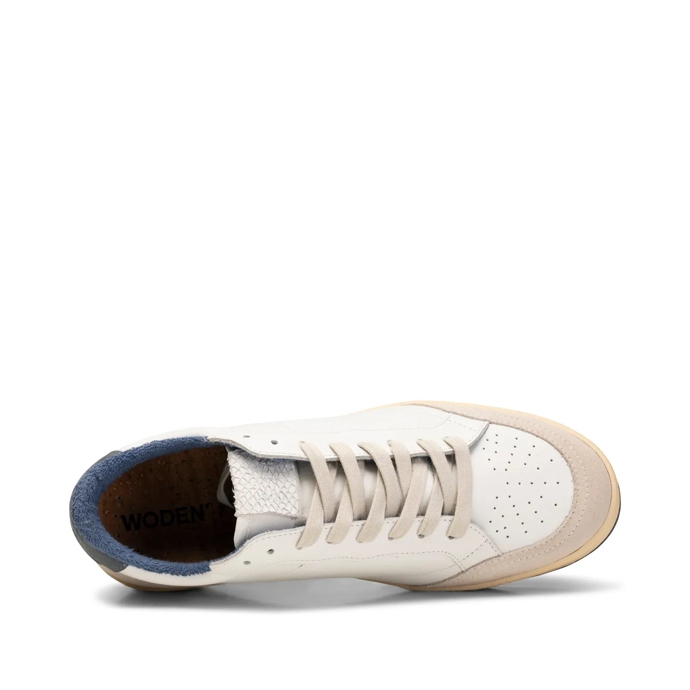 Babtiste sneaker leather - WHITE / NAVY