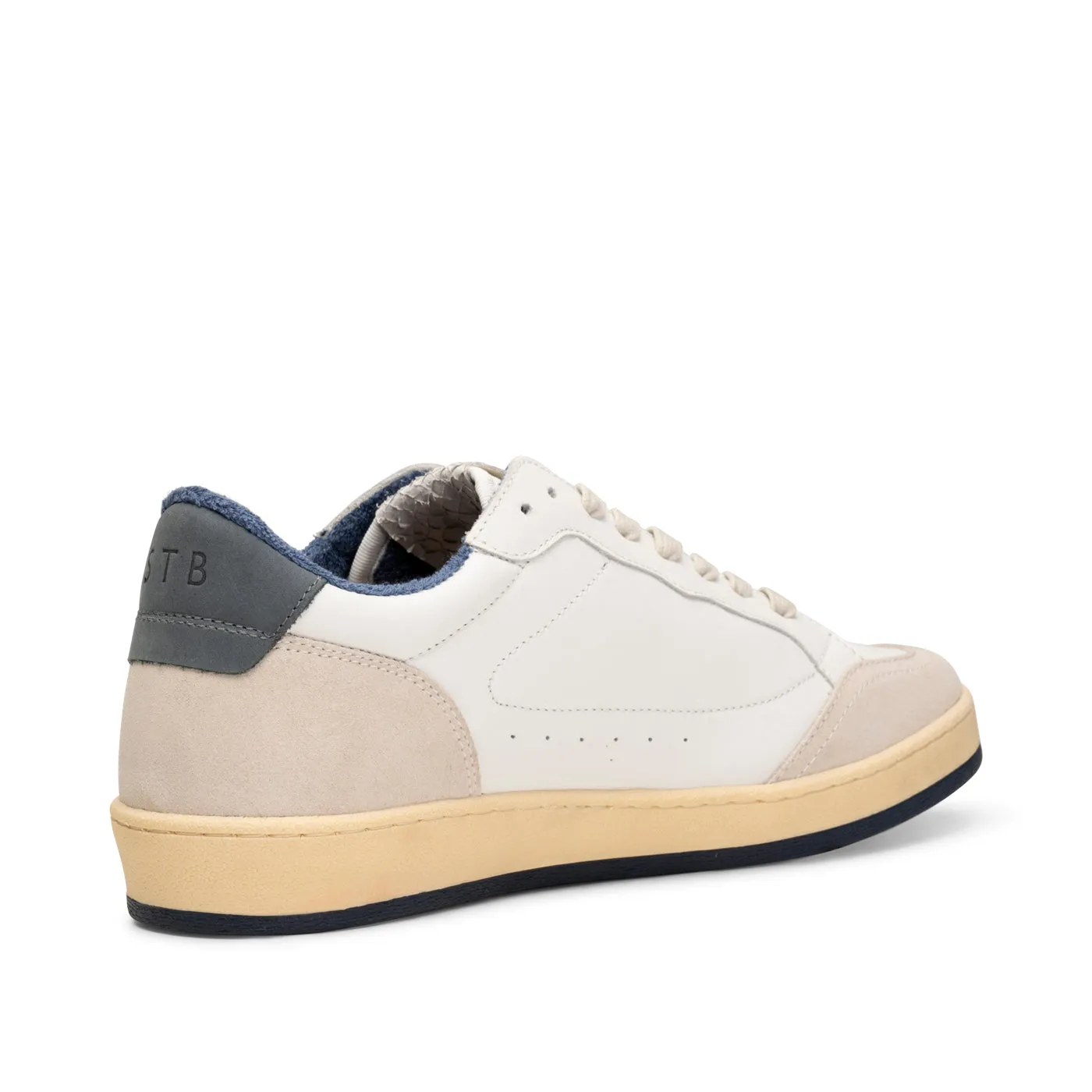 Babtiste sneaker leather - WHITE / NAVY