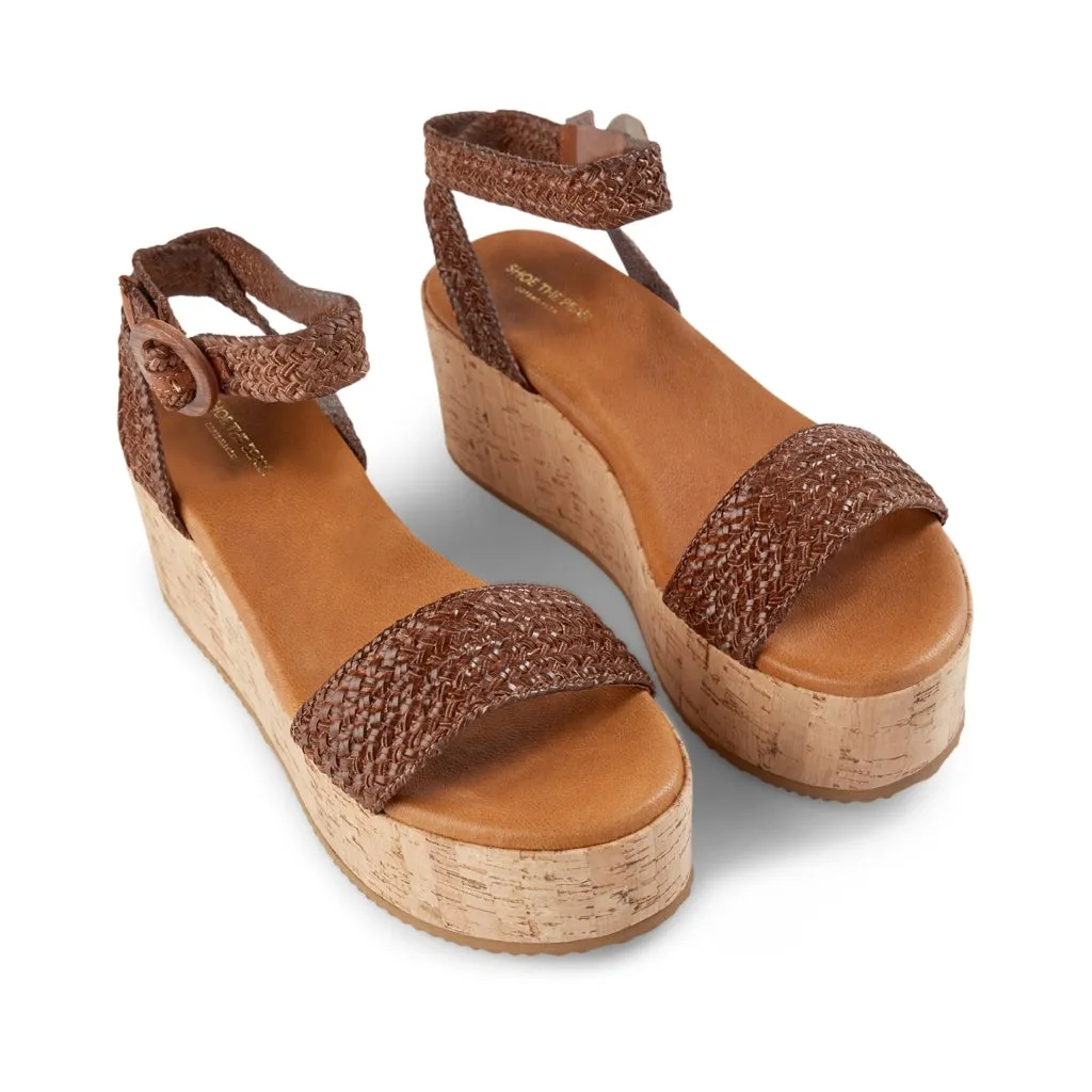 Begonia Ankle Sandals Leather - TAN