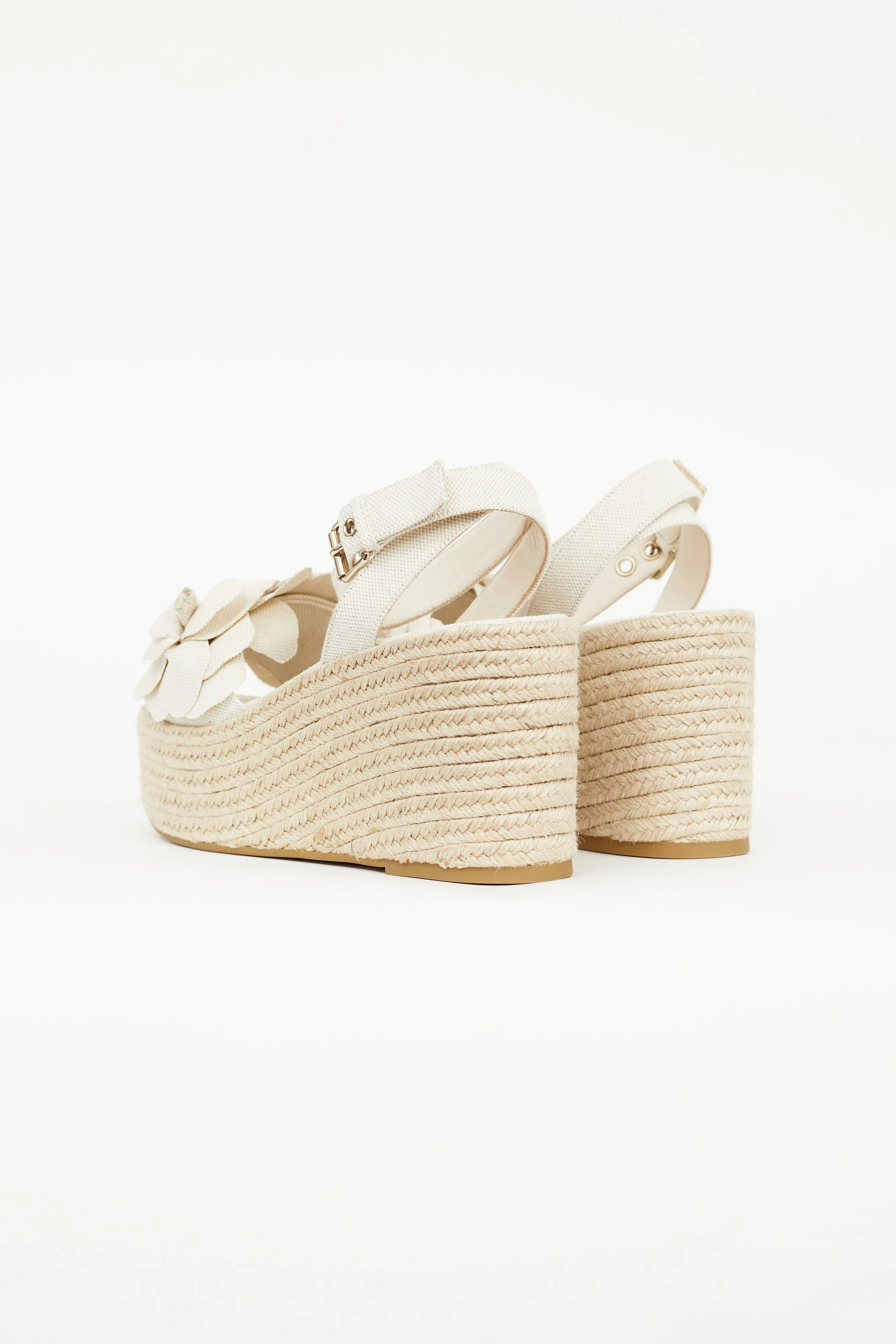 Beige Canvas Atelier 03 Rose Espadrille Wedge