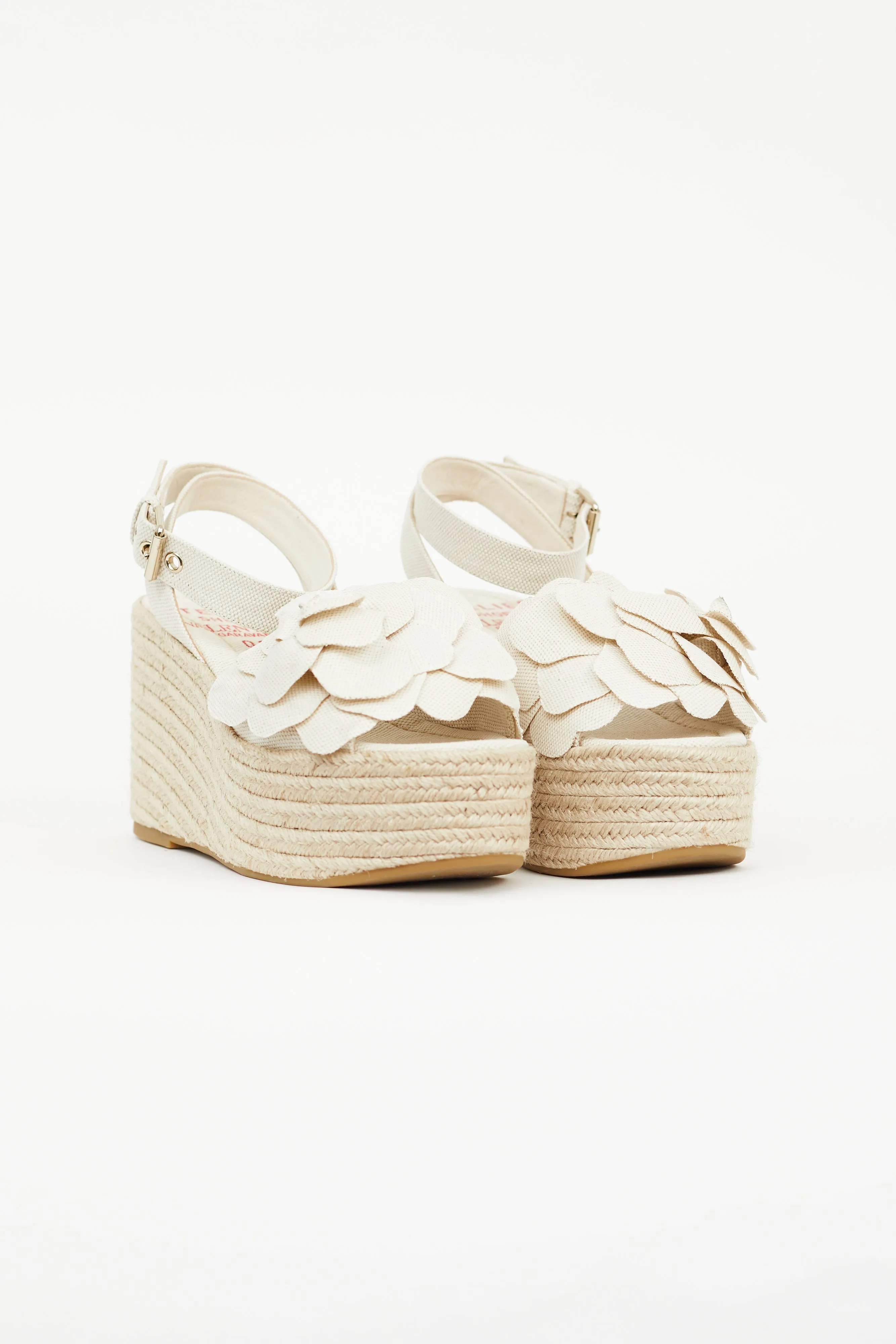 Beige Canvas Atelier 03 Rose Espadrille Wedge