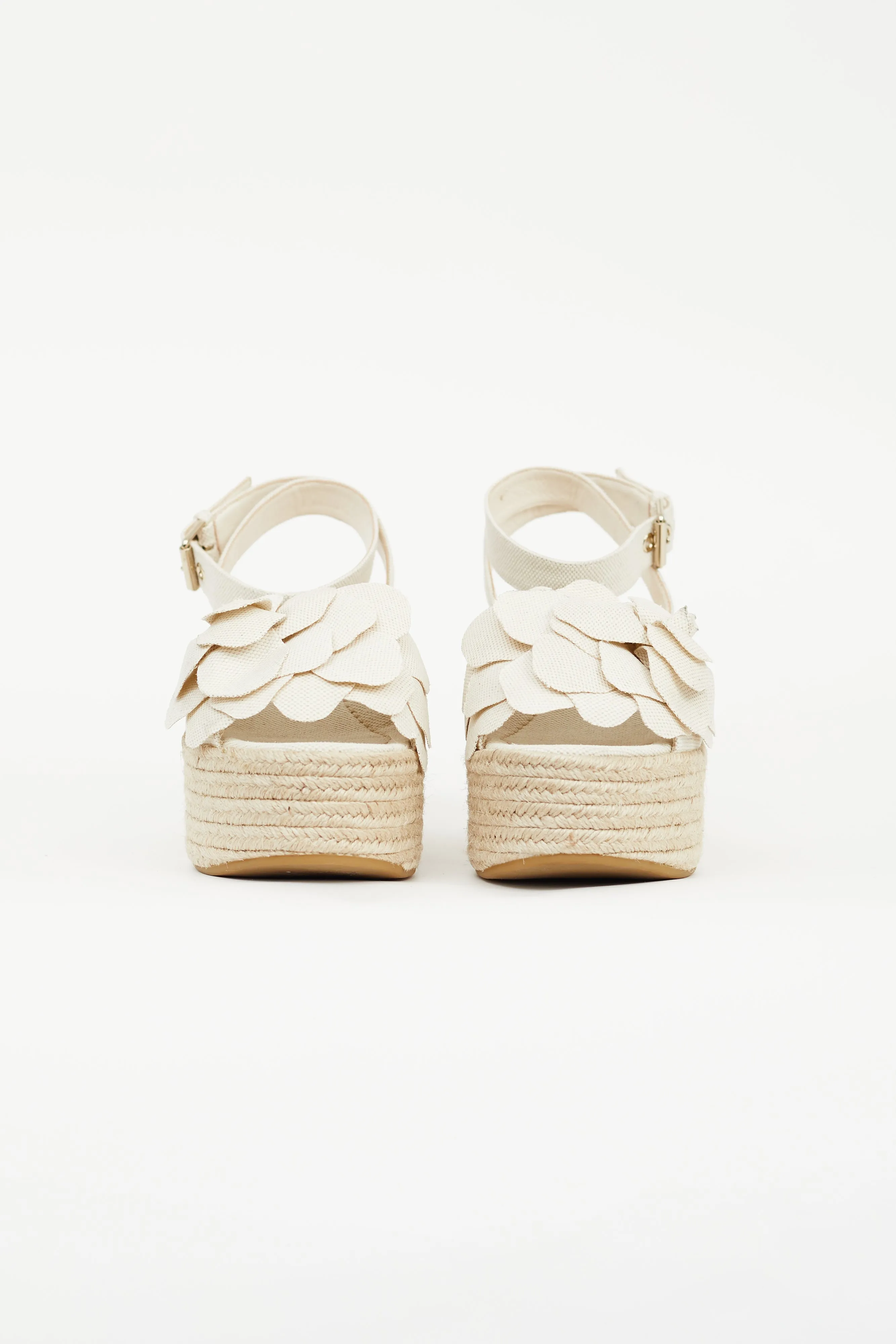 Beige Canvas Atelier 03 Rose Espadrille Wedge