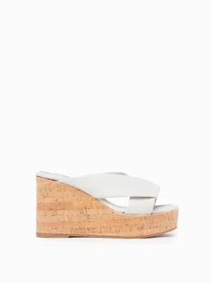 Belisa Wedge Sandal - Napa White