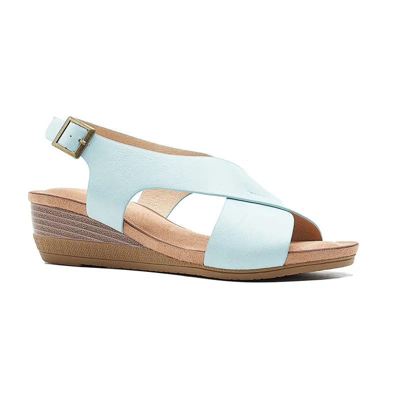 Bigsizeheels Simple Wedge Roman Sandals