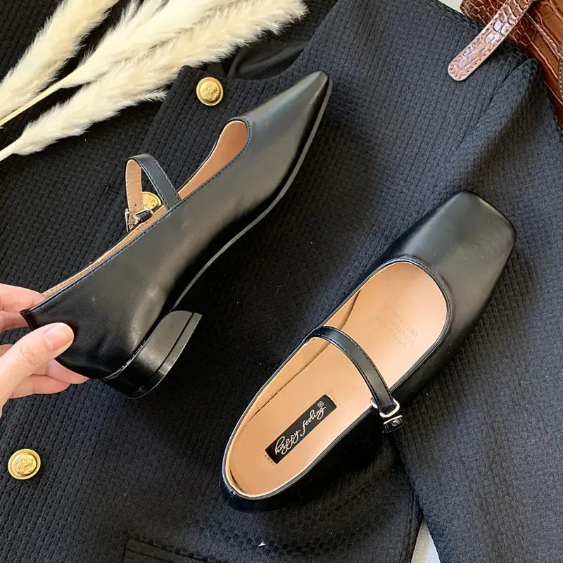 binfenxie  -  2024 Summer Sliver New Brand Women Flats Fashion Square Toe Shallow Mary Jane Shoes Soft Casual Ballet Shoes Slingback Shoes