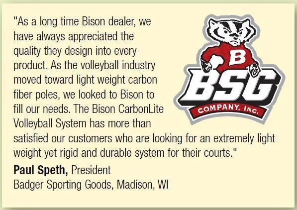 Bison CarbonLite Composite Volleyball System without Padding