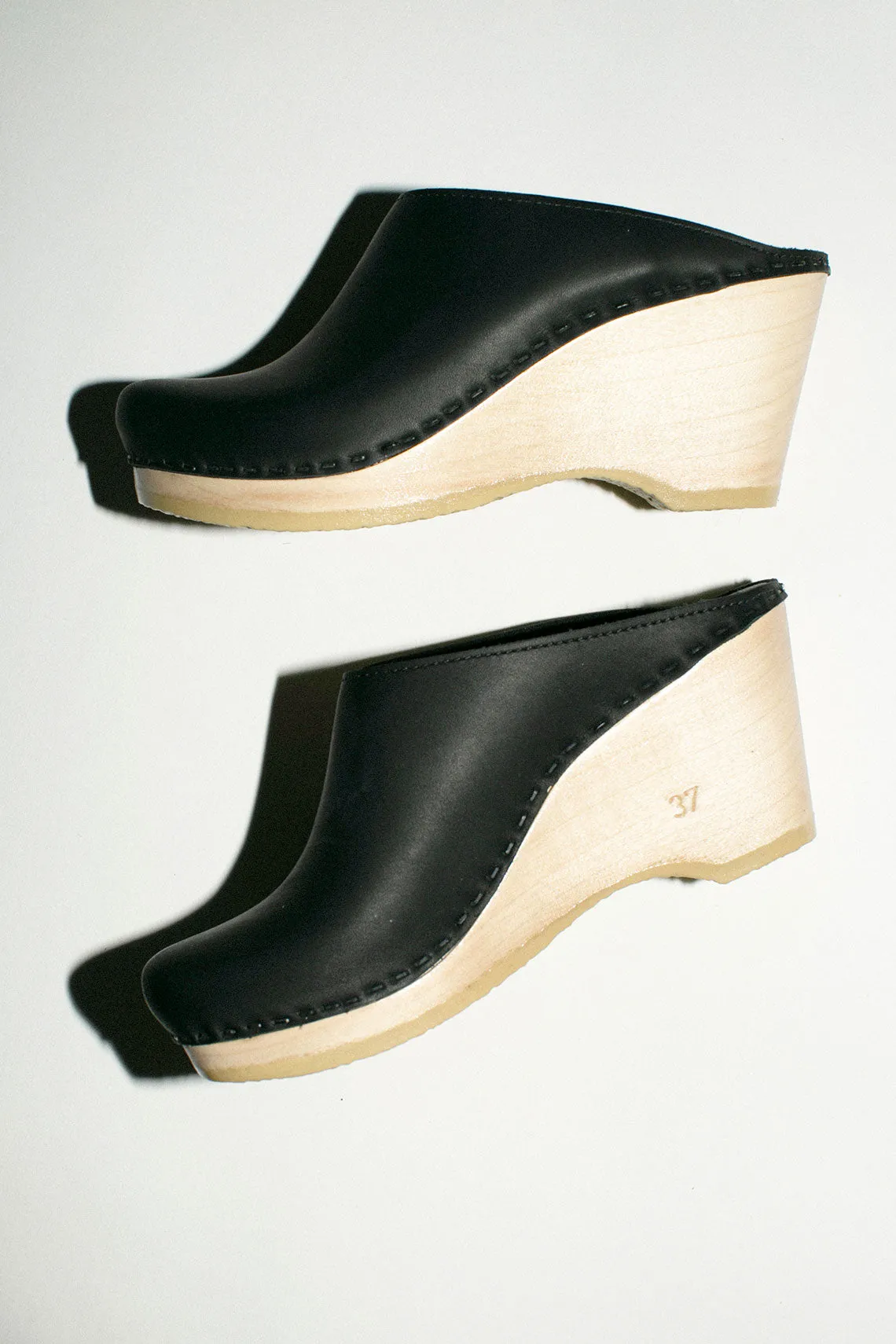 Black New School Wedge Clog