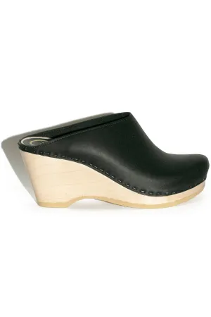 Black New School Wedge Clog