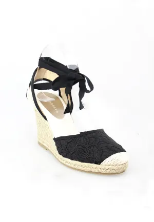 Black Wedge Sandals