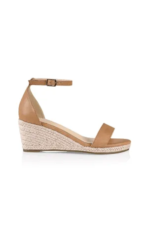 Bobbie Espadrille Low Wedge Caramel Softee