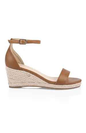 Bobbie Espadrille Low Wedge Tan Softee