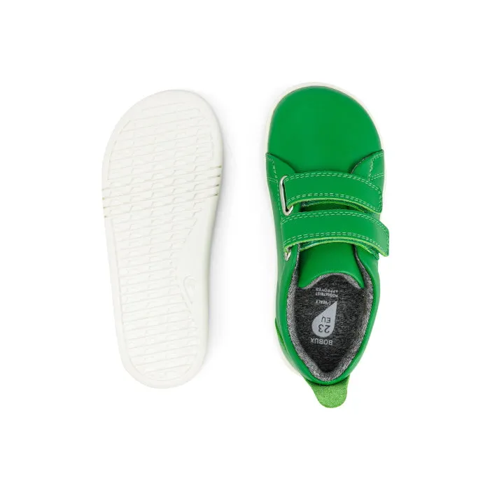 Bobux Iwalk Grass Court Emerald Green Leather Trainer 633744