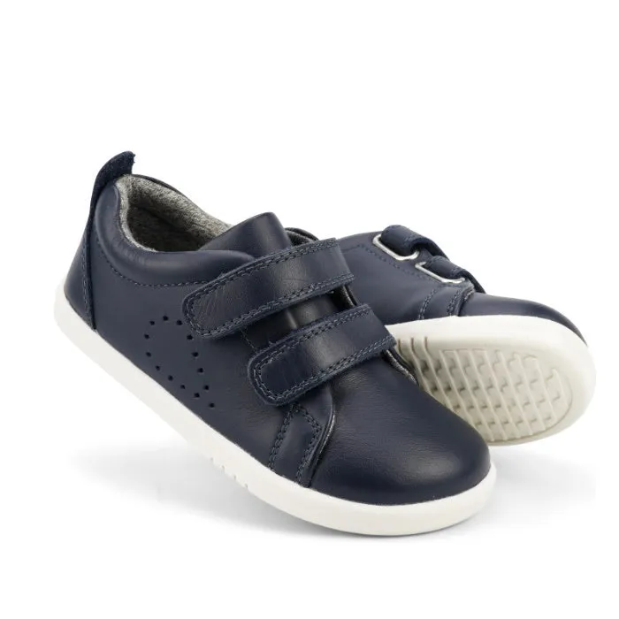 Bobux Iwalk Grass Court Navy Leather Trainer 633742