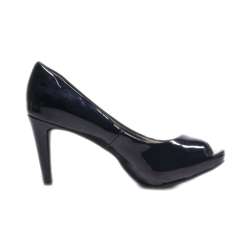 Bondolino Peep Toe Leather Black Colour For Women