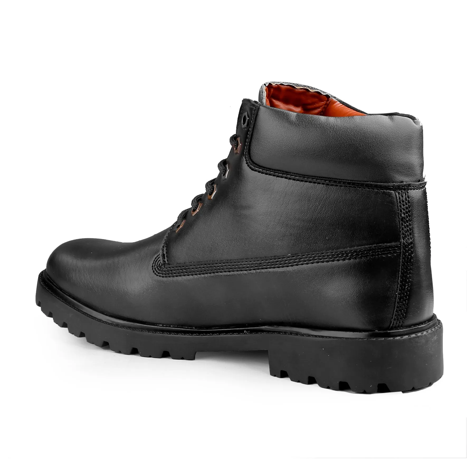 Bxxy's Faux Leather Chelsea Ankle Lace-up Boots for Men