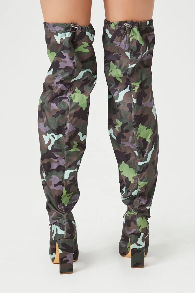 Camo Over-the-Knee Boots