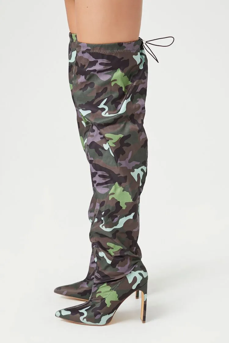 Camo Over-the-Knee Boots