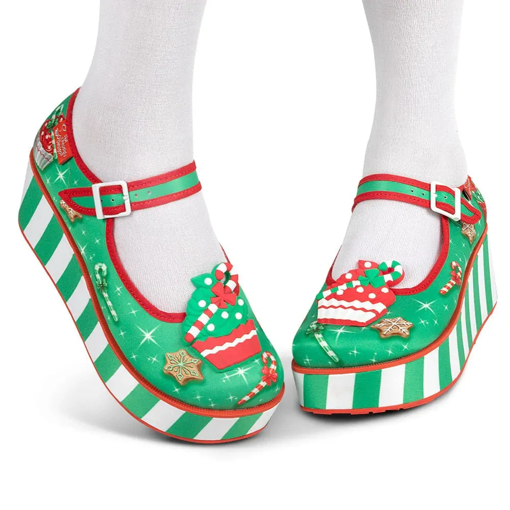 Chocolaticas® CHRISTMAS BAKING Women's Mary Jane Platform