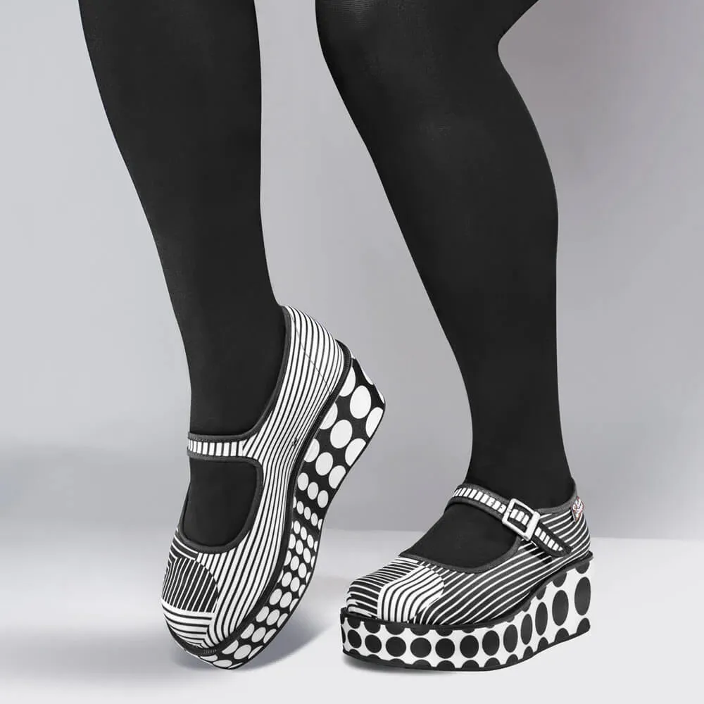 Chocolaticas® OP ART Women's Mary Jane Platform