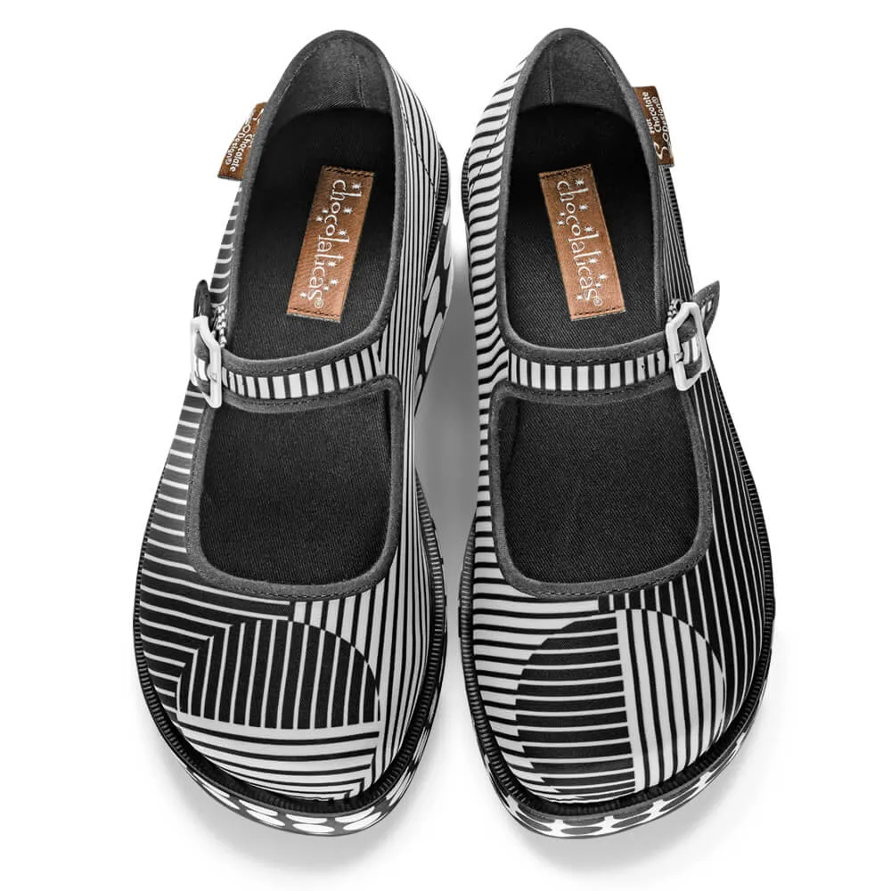 Chocolaticas® OP ART Women's Mary Jane Platform