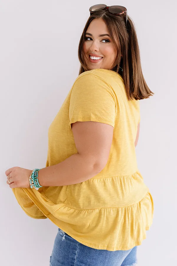 City Square Shift Top In Marigold  Curves