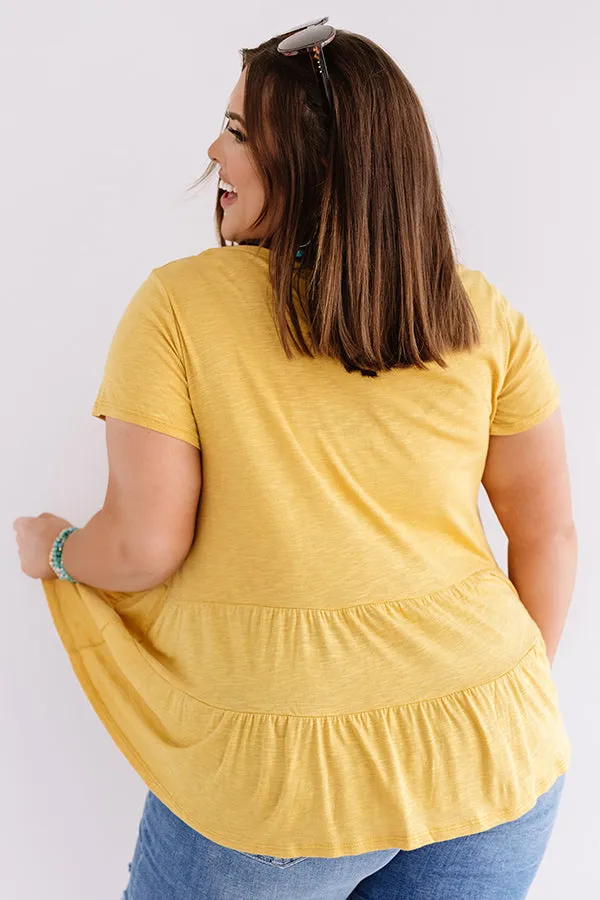 City Square Shift Top In Marigold  Curves