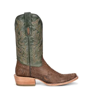 Corral Mens Python Cowboy Boots Snake Green/Brown