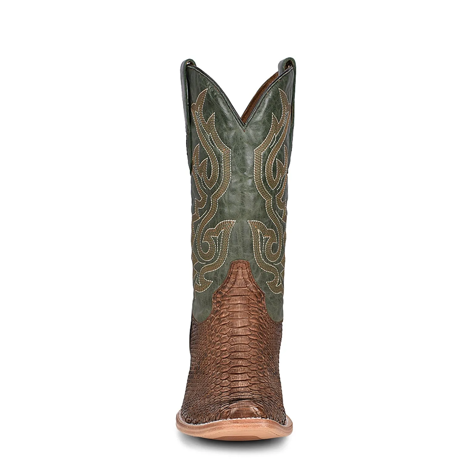 Corral Mens Python Cowboy Boots Snake Green/Brown