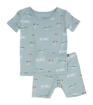 Court Culture x Kyte Baby Nautical Fog Toddler Short Sleeve PJ Set