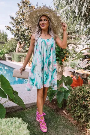 Daiquiris And Daydreams Shift Dress In Turquoise