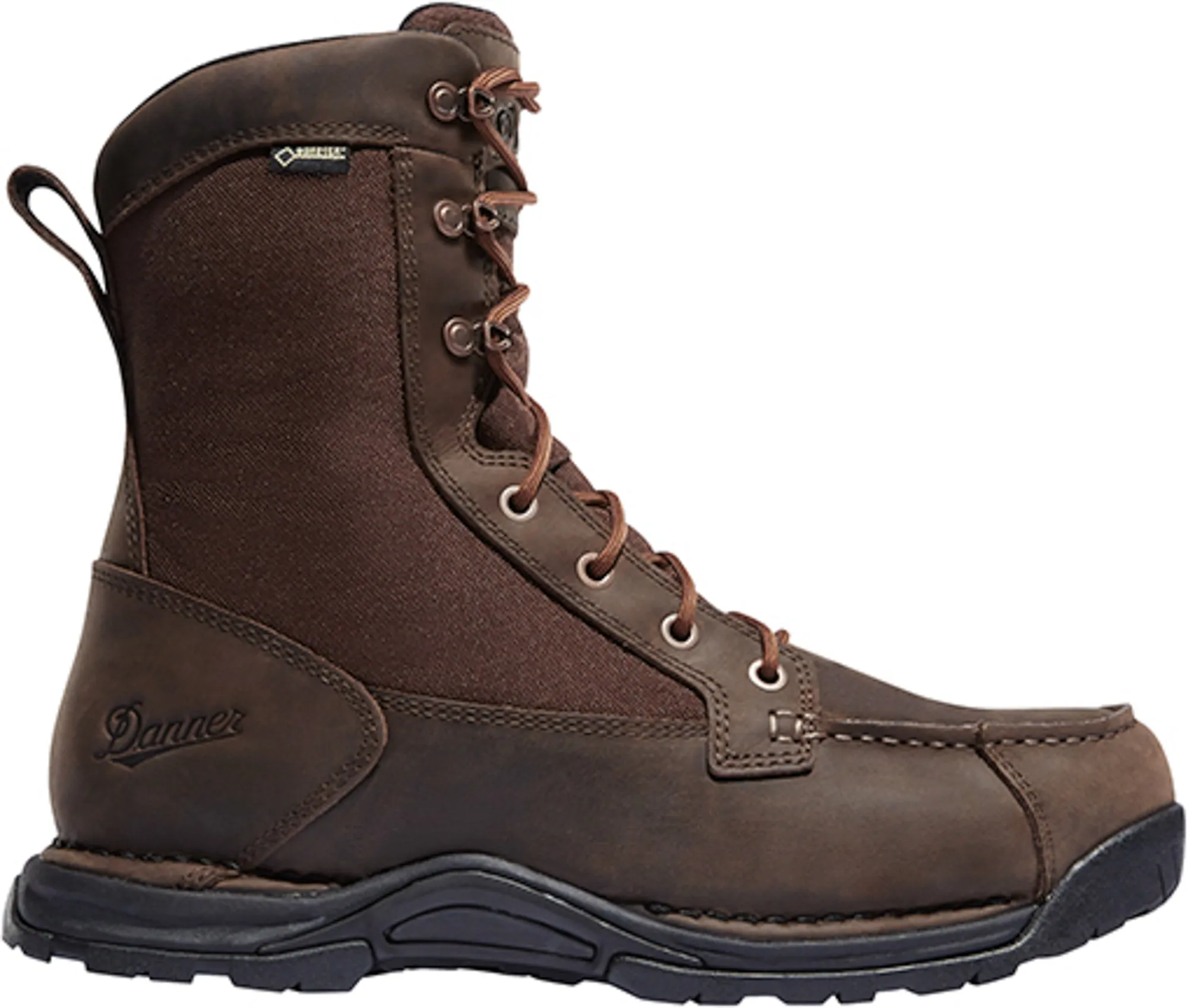 Danner Sharptail 8in Mens Dark Brown Leather Rear Zip GTX Hunting Boots