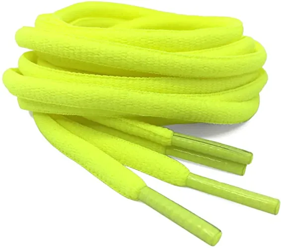 DELELE | 2Pair Oval Shoes laces 42 Colors Half Round 1/4"Athletic ShoeLaces