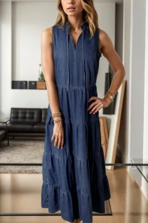 Denim Delight Denim Sleeveless Dresses for Women