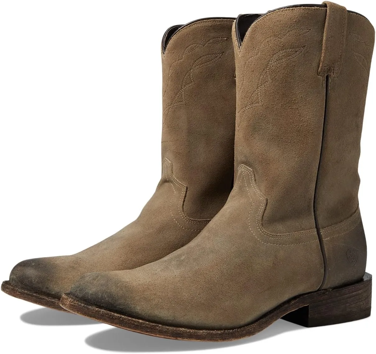 Downtown Western Boots Ariat Cowboy Boot in Burned Gray Roughout