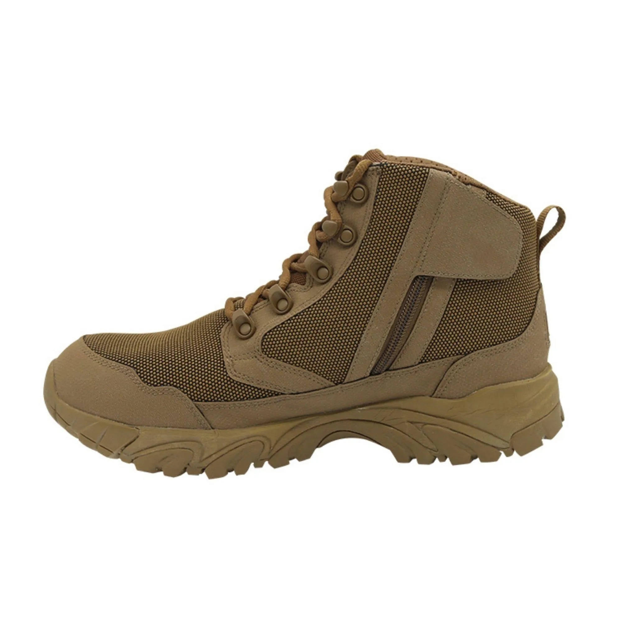 [Factory Outlet] ALTAI® 6" Brown Waterproof Hiking Boots with Zipper (MFH200-ZS)