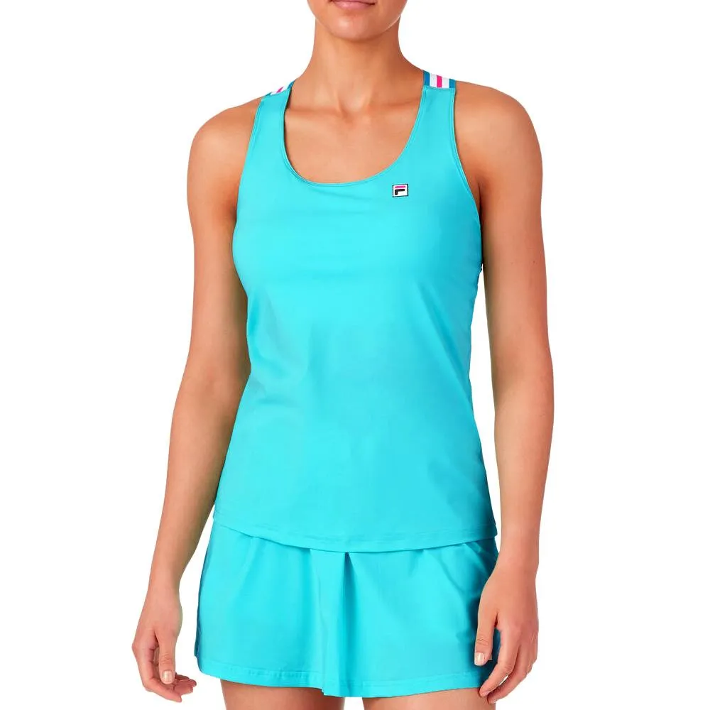 Fila Women's Tie Breaker Cross Back Tank - Blue Radiance