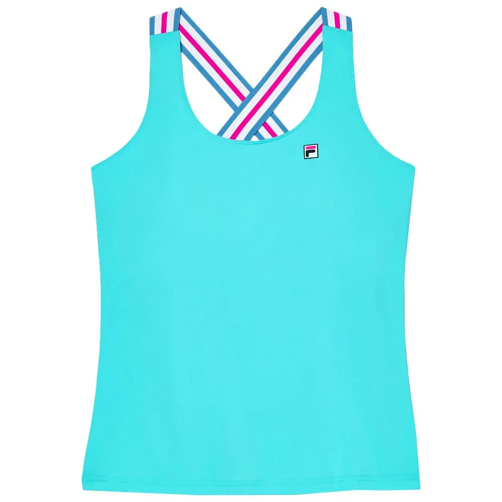 Fila Women's Tie Breaker Cross Back Tank - Blue Radiance